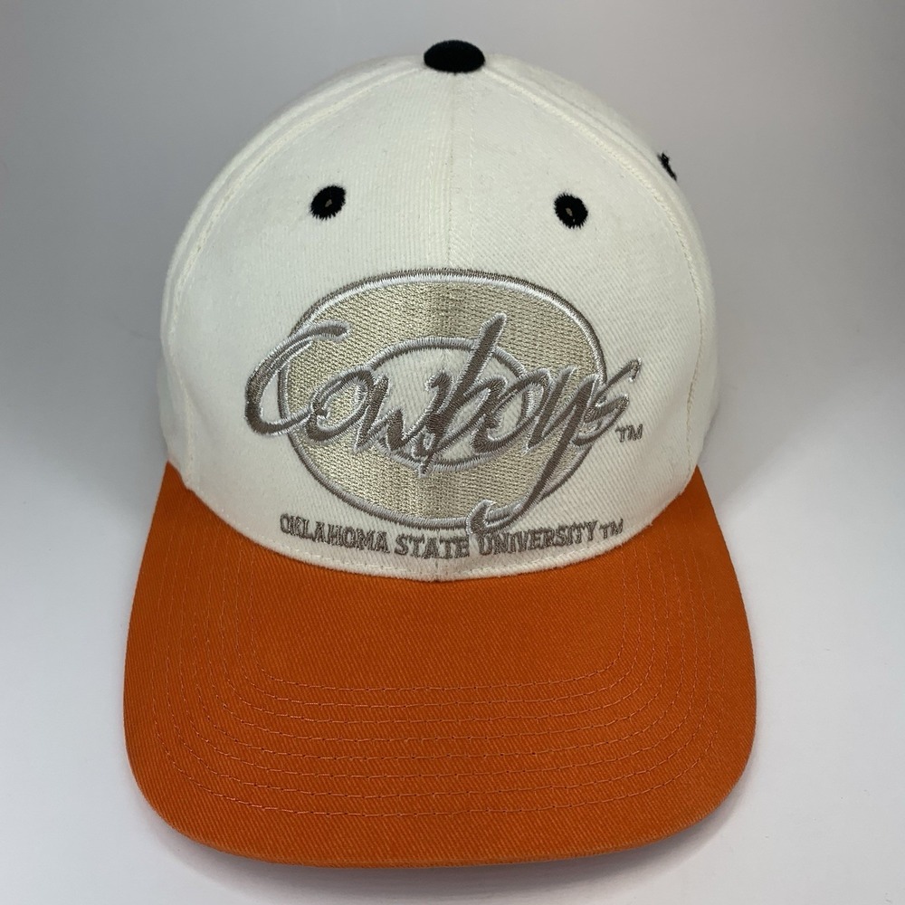 Oklahoma State Cowboys Hat OSU Orange Cream OSFA Baseball Outdoor Cap Vintage